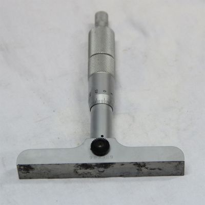 [二手]三丰Mitutoyo 129-115 100mm 0.01高精度深度尺孔深测量螺旋测微仪深度千分尺深度规